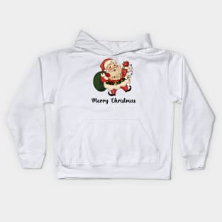 Merry Christmas, Vintage Santa Kids Hoodie